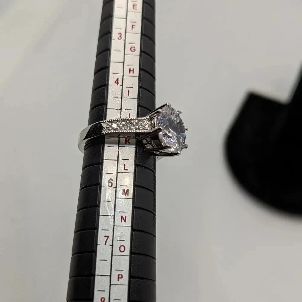 925 Round cut solitaire ring - Picture 4 of 5